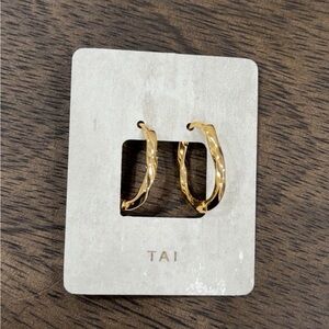 NWT- TAI Twisted Gold Earrings